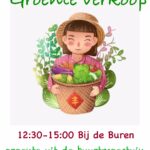 Groente verkopen uit de volkstuintjes